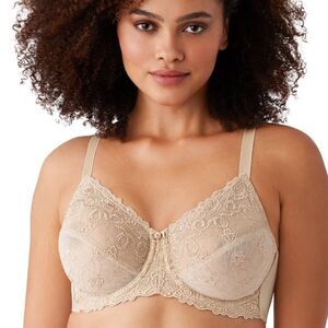 Wacoal beige Renaissance Rose Underwire Bra size 36D